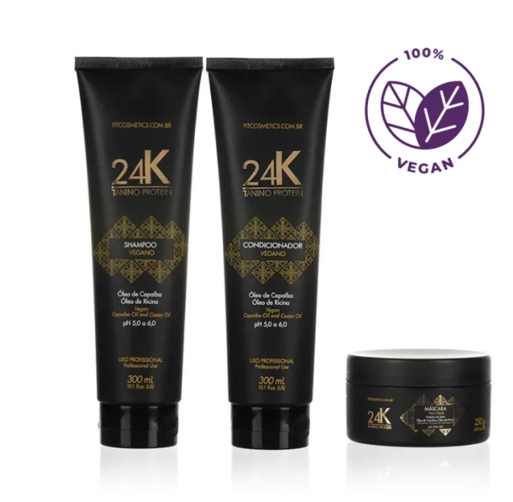 24K, maska regenerująca i nabłyszczająca, 500 ml, Fit Cosmetics