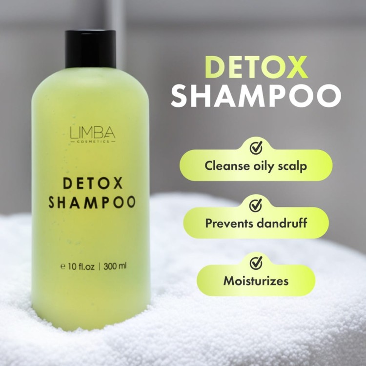 Limba Detox Oily Hair Cleansing Shampoo, szampon oczyszczający do włosów przetłuszczających się, Limba Cosmetics, 300ml