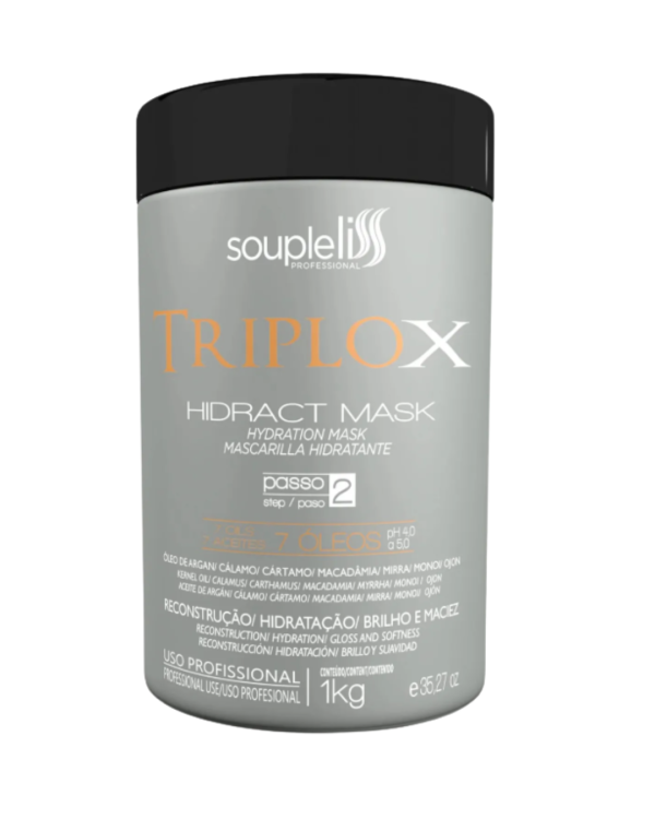 Hidract Mask Triple X , maska 7 olejków, intensywnie regenerująca włosy, Soupleliss