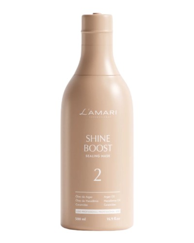 L'AMARI Shine Boost - keratyna do włosów z średnim skrętem zapewniająca połysk i blask,
