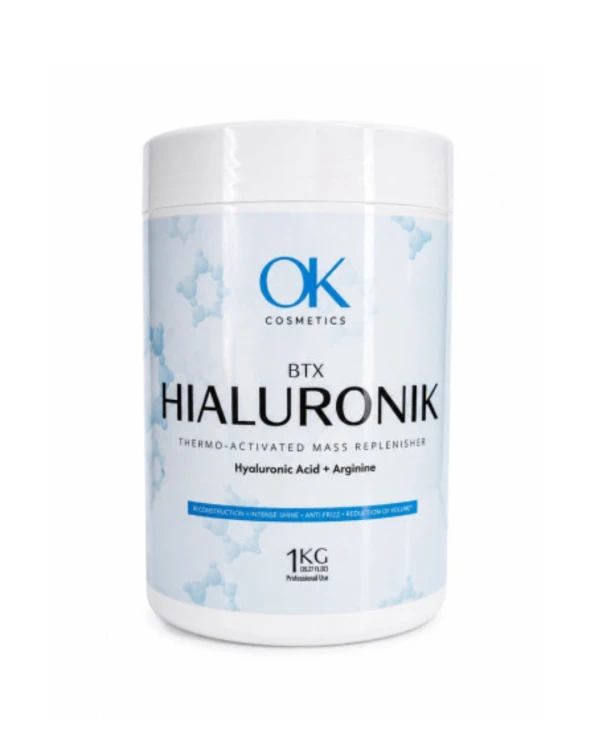 BTX Hialuronik, kuracja botoks regenerująco-wygładzająca z kwasem hialuronowym i argininą, OK Cosmetics, 1000 g