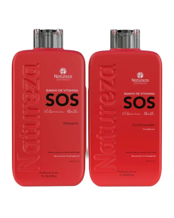Banho de Vitamina SOS, szampon wygładzający i pielęgnujący, Natureza, 1000 ml