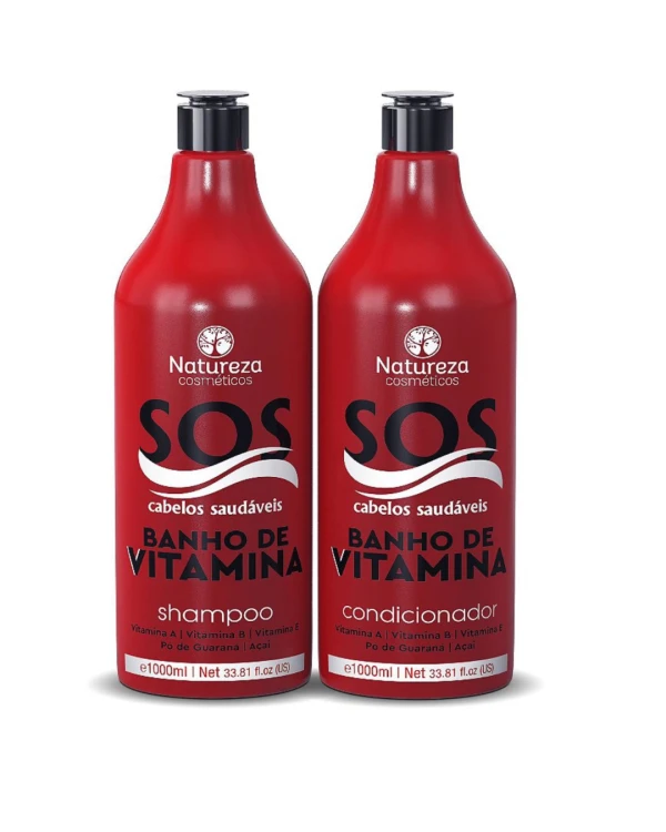 Banho de Vitamina SOS, szampon wygładzający i pielęgnujący, Natureza, 1000 ml