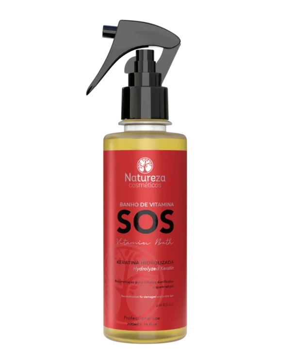 Keratina Hidrolizada SOS, keratyna hydrolizowana w sprayu do włosów zniszczonych, Natureza, 200 ml
