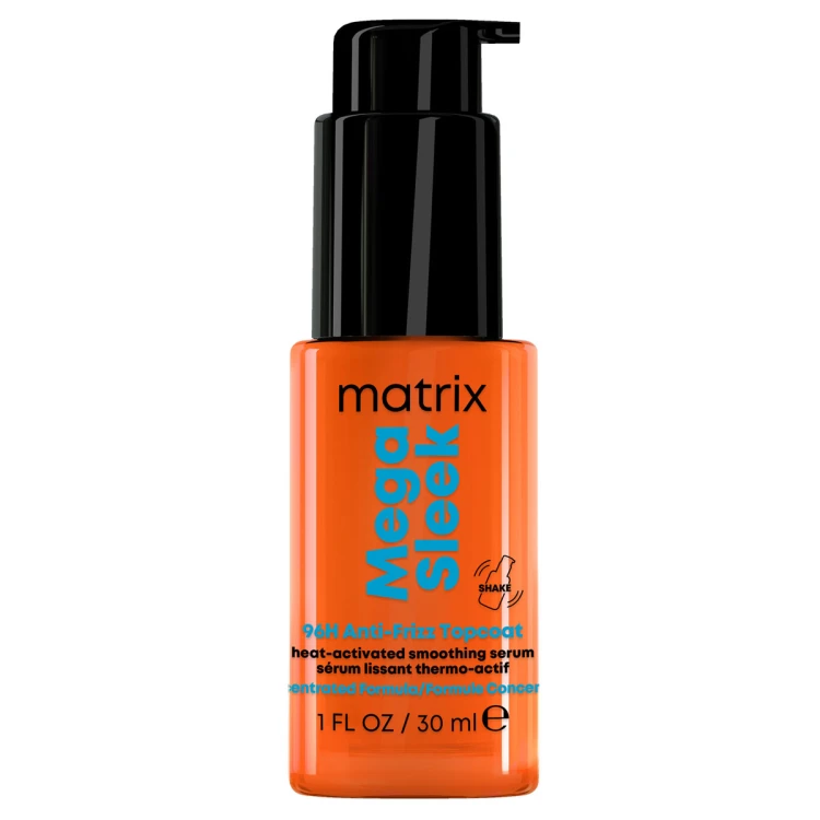 Matrix Mega Sleek 96H Anti-Frizz Topcoat, wygładzające serum termoaktywne przeciw puszeniu, Matrix, 30 ml