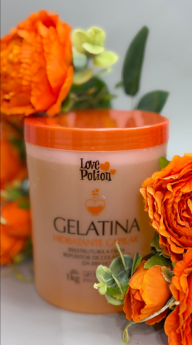 Gelatina Hidratante Capilar, maska nawilżająco-rekonstruująca z kolagenem, Love Potion, 1000 ml