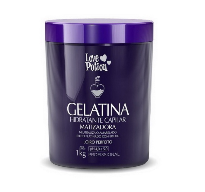 Gelatina Matizadora, tonująca maska nawilżająca do włosów blond, Love Potion, 300 ml