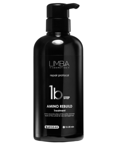 Step 1B Amino Rebuild Treatment, intensywna maska rekonstrukcyjna do włosów bardzo zniszczonych, Limba, 500 ml