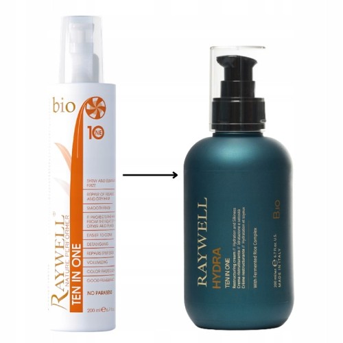 B.IO HYDRA Nourishing Fluid, odżywczy fluid nawilżający i termoochronny do włosów suchych, Raywell, 200 ml