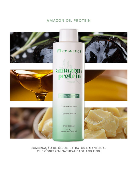 Amazon Protein, półtrwałe prostowanie organiczne z olejkami amazońskimi, Fit Cosmetics