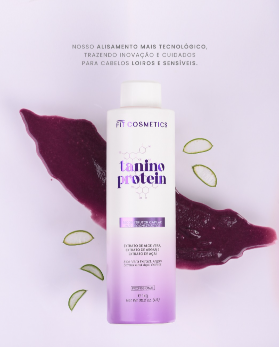 Tanino Protein, pół trwałe prostowanie z taniną, proteinami i aminokwasami, dla blondynek i włosów cieńszych, Fit Cosmetics,