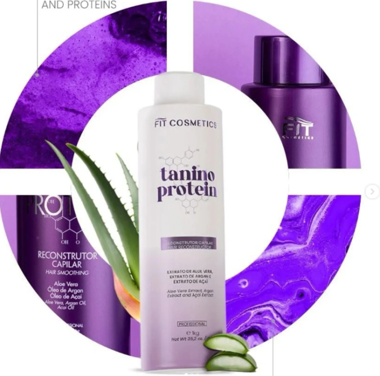 Tanino Protein, pół trwałe prostowanie z taniną, proteinami i aminokwasami, dla blondynek i włosów cieńszych, Fit Cosmetics,