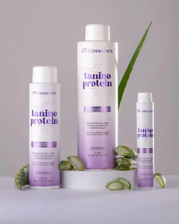 Tanino Protein, pół trwałe prostowanie z taniną, proteinami i aminokwasami, dla blondynek i włosów cieńszych, Fit Cosmetics,