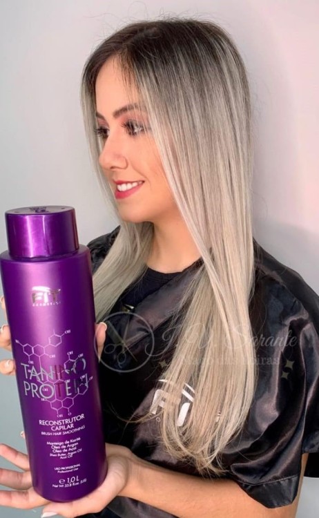 Tanino Protein, pół trwałe prostowanie z taniną, proteinami i aminokwasami, dla blondynek i włosów cieńszych, Fit Cosmetics,