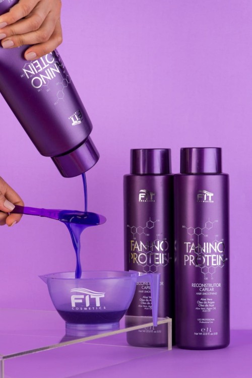 Tanino Protein, pół trwałe prostowanie z taniną, proteinami i aminokwasami, dla blondynek i włosów cieńszych, Fit Cosmetics,
